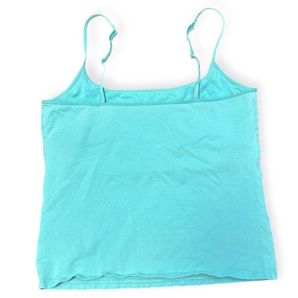 VICTORIA’S SECRET Women’s Aqua Blue Adjustable Strap Tank Top Size Large - Picture 2 of 5